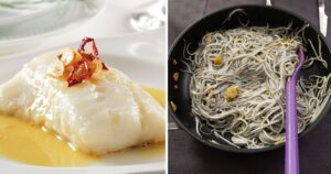 Bacalao al Pil-Pil and angulas from the basque country