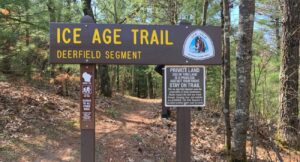 Deerfield segment sign on the Ice Age Trail