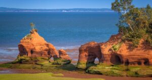unique rock formations on the bay of fundy