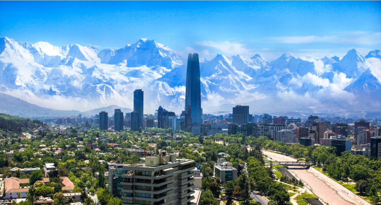 Santiago Chile e Cordilheira dos Andes