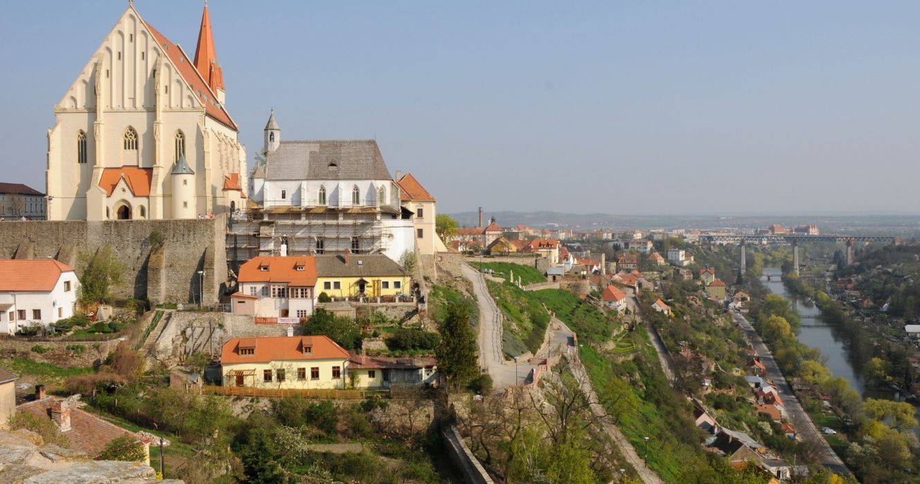 uma vista do penhasco de Znojmo na república tcheca