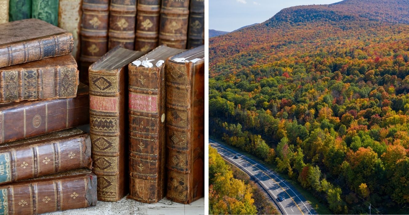 livros antigos, as montanhas Catskill