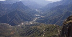 an aerial view of copper canyon in mexico