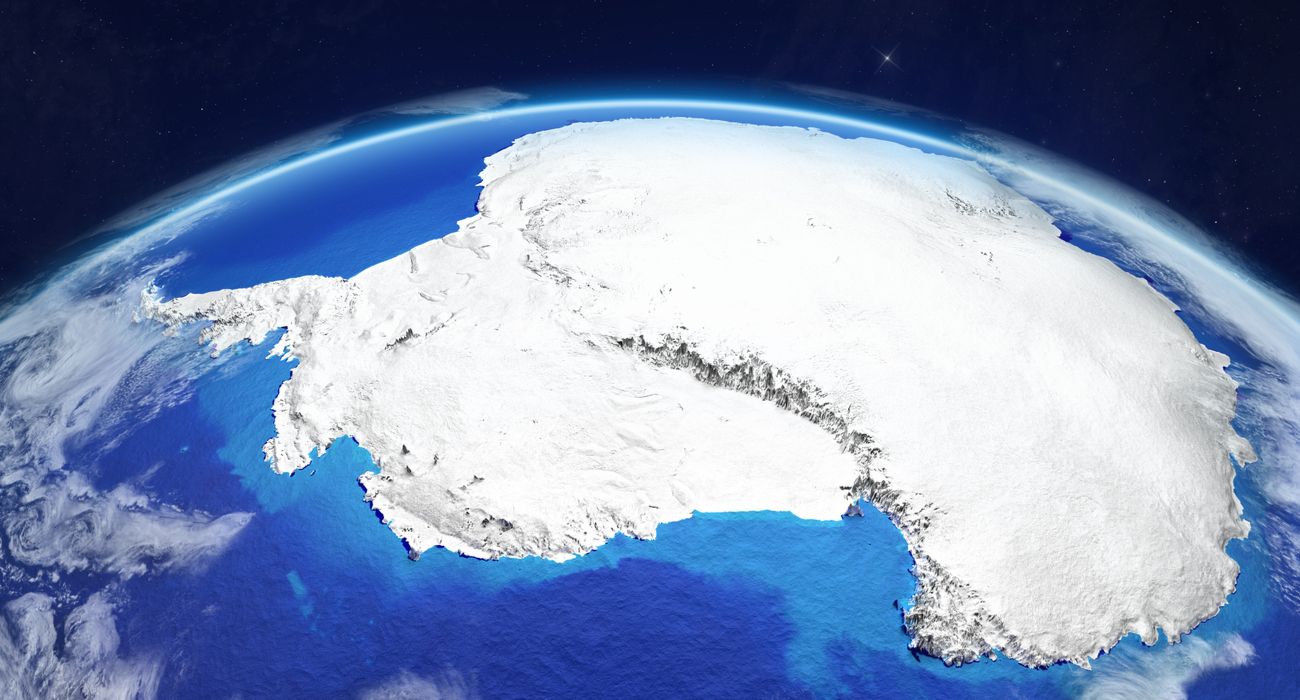 Antártida vista do espaço
