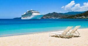 Cruise ship in Caribbean Sea