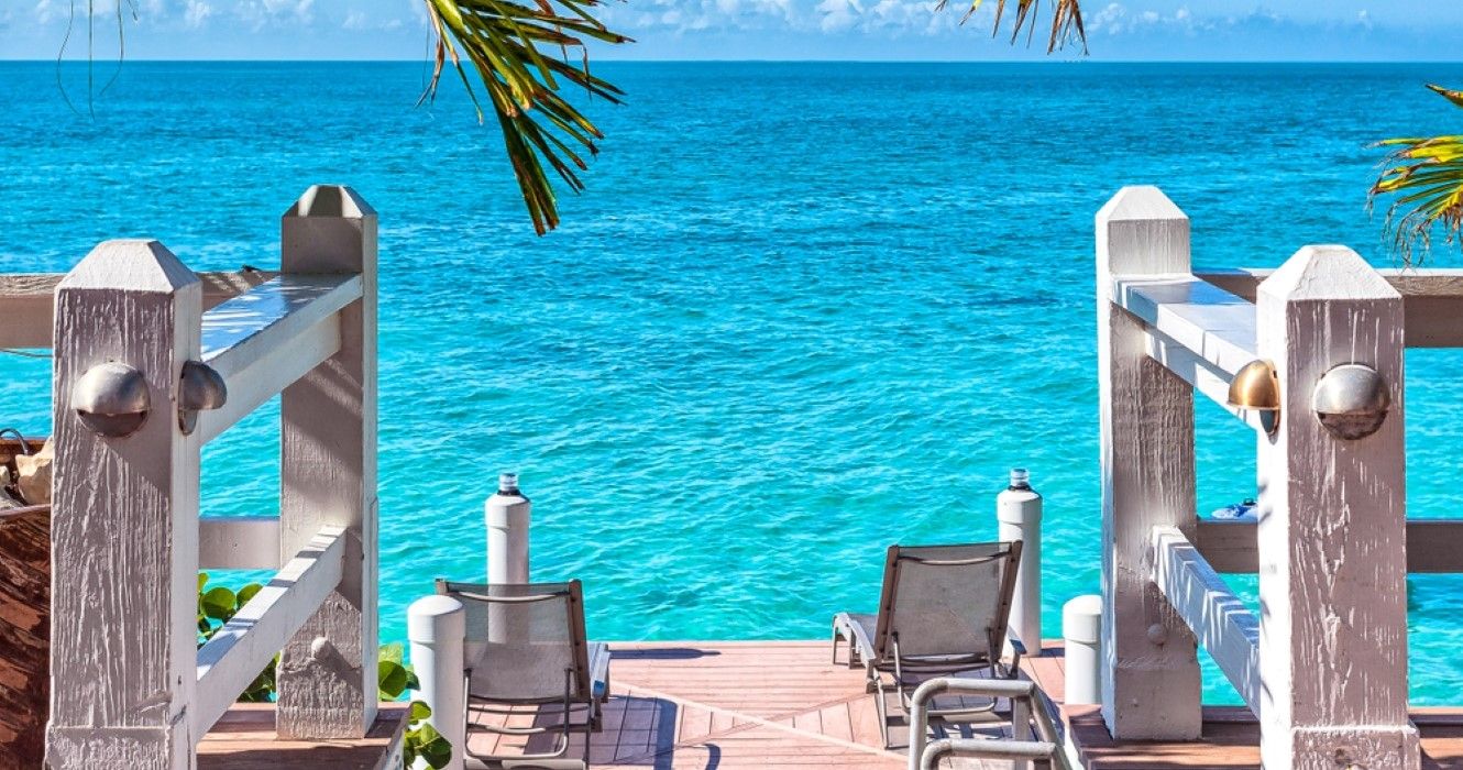 Dock view, Oceanfront Villa, Turks e Caicos