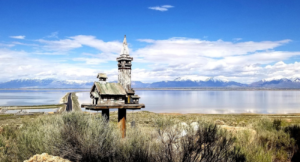 View Of The Great Salt Lake In Utah