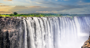 View of Victoria Falls In Africa