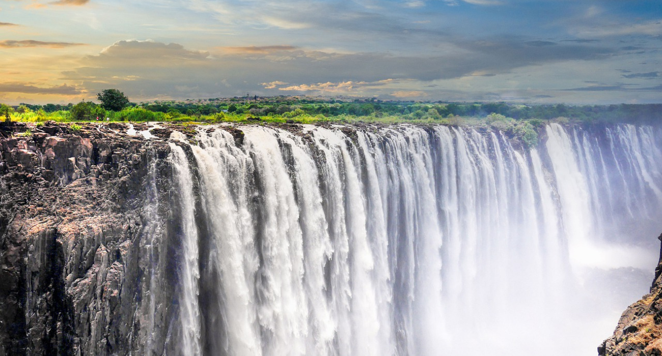Vista de Victoria Falls na África