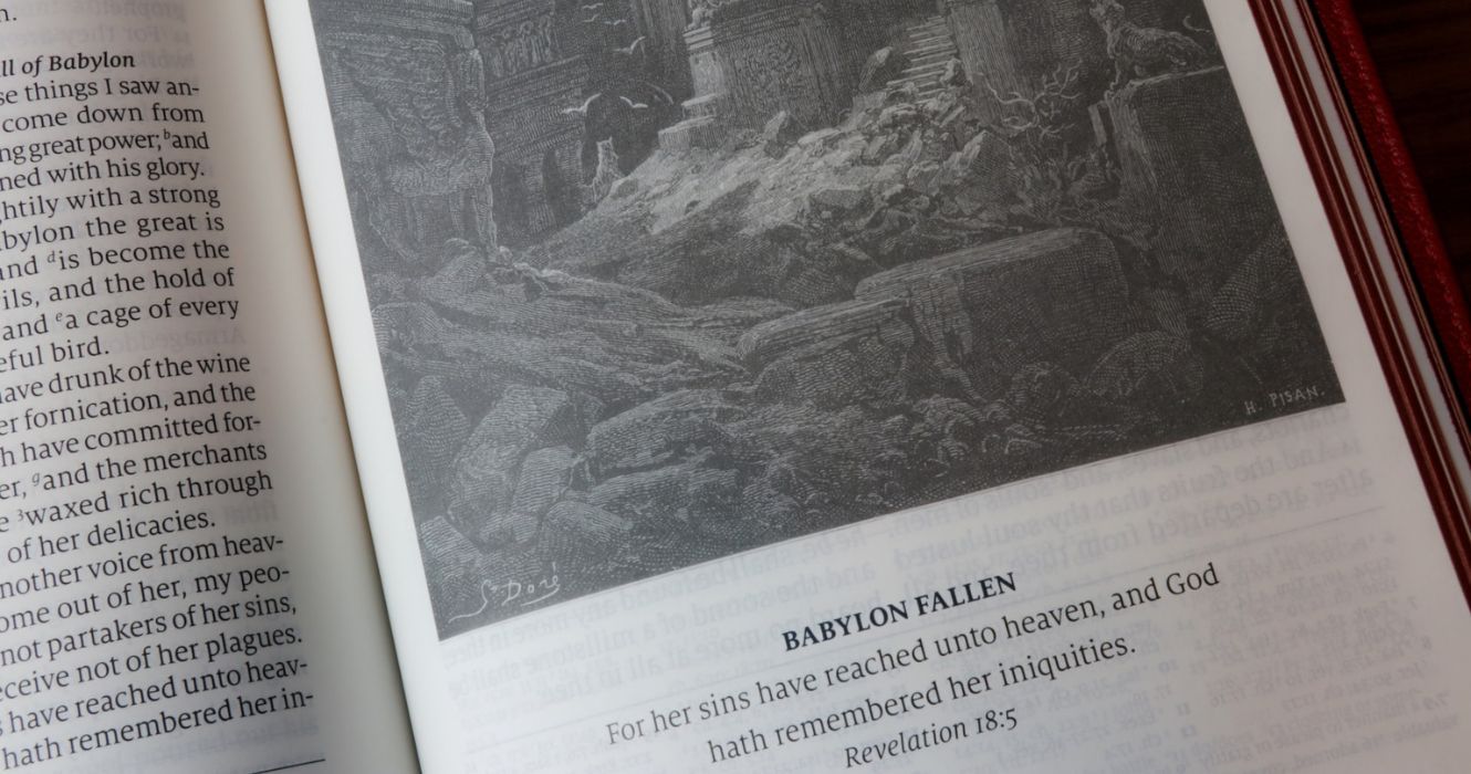 Entrada sobre a Babilônia em um livro