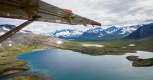 a flightseeing tour over katmai national park, alaska