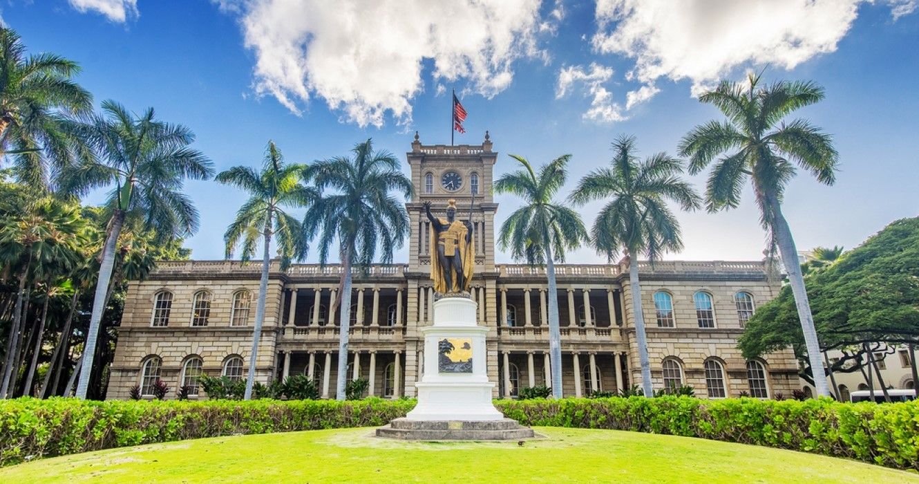 Iolani Palace no centro histórico, Honolulu