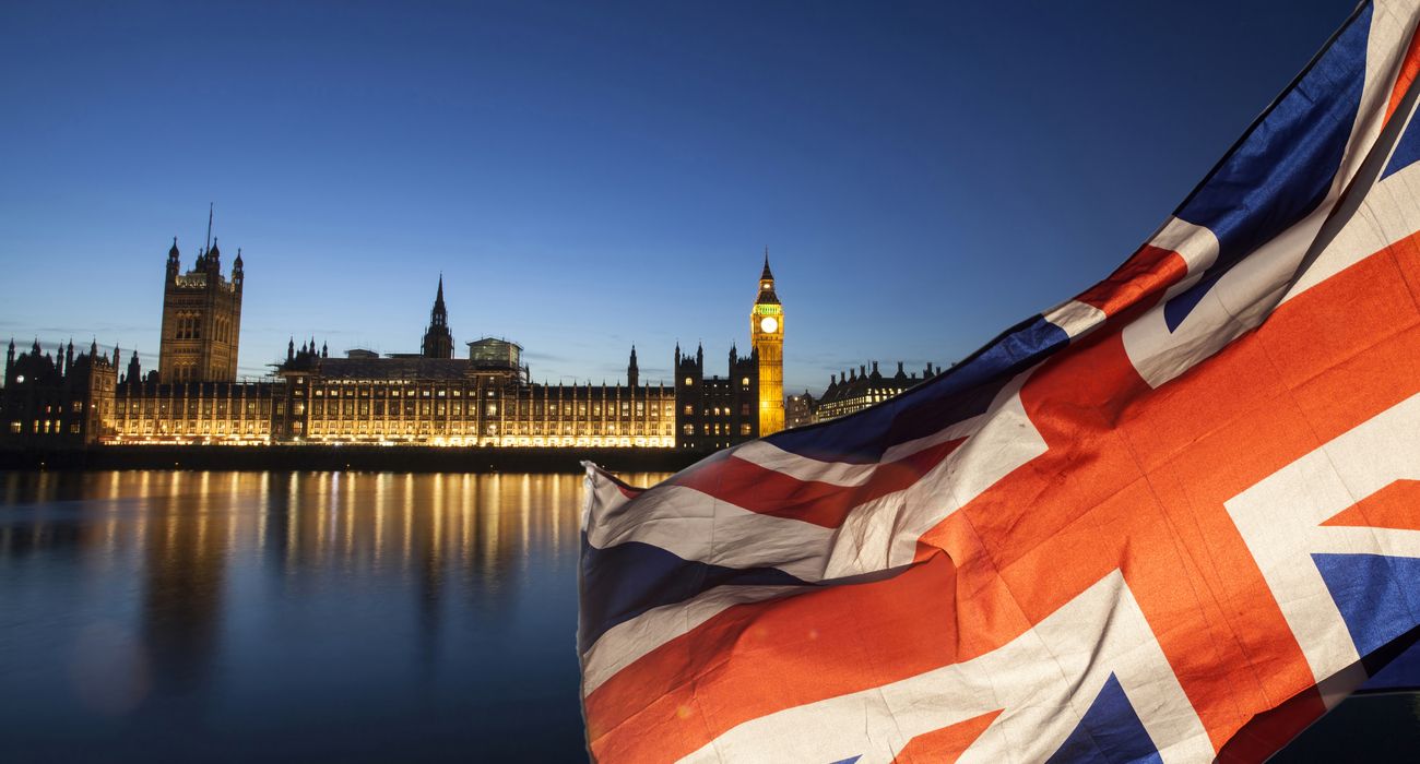 Bandeira do Reino Unido e Londres