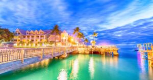 Pier on the port of Key West, Florida