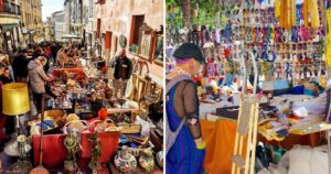 the el rastro flea market in madrid