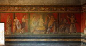 Fresco on walls of Roman villa