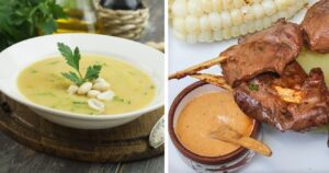 anticucho skewers, peanut soup from bolivia